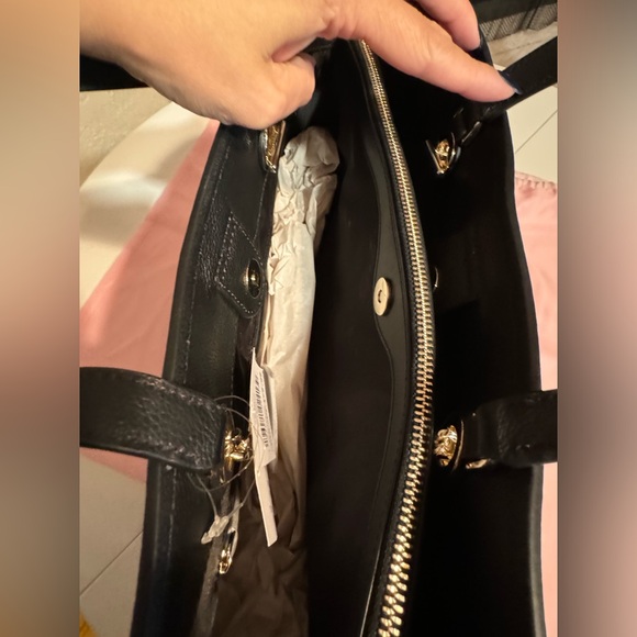 NWT Kate Spade Infinite Triple Compartment tote in black pebbled leather. - Picture 2 of 8